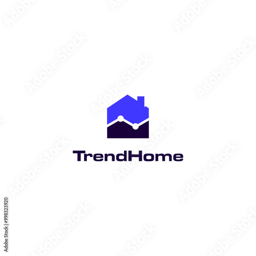 home design logo technology vector template white background