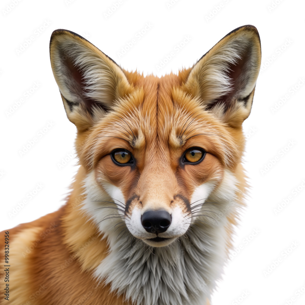 Fototapeta premium Fox isolated as an transparent PNG image with no visible background
