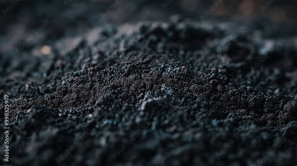 Smooth Surface of Fine Black Powder or Dust Material Smooth Surface of Fine Black Powder or Dust Material