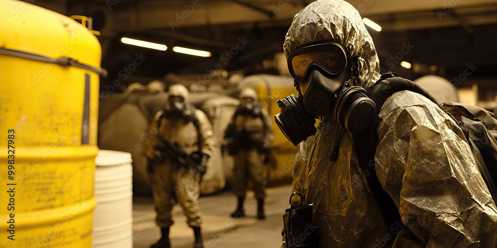 Chemical Cockpit: A military base, filled with barrels of chemicals and soldiers in hazmat suits. Chemical Cockpit: A military base, filled with barrels of chemicals and soldiers in hazmat suits.