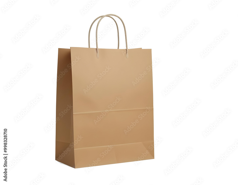 paper shopping bag, PNG file of isolated cut-out object on transparent background paper shopping bag, PNG file of isolated cut-out object on transparent background