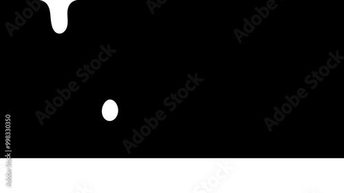 2d animated cartoon Drops of tears or water fall from top to bottom. Alpha channel included.