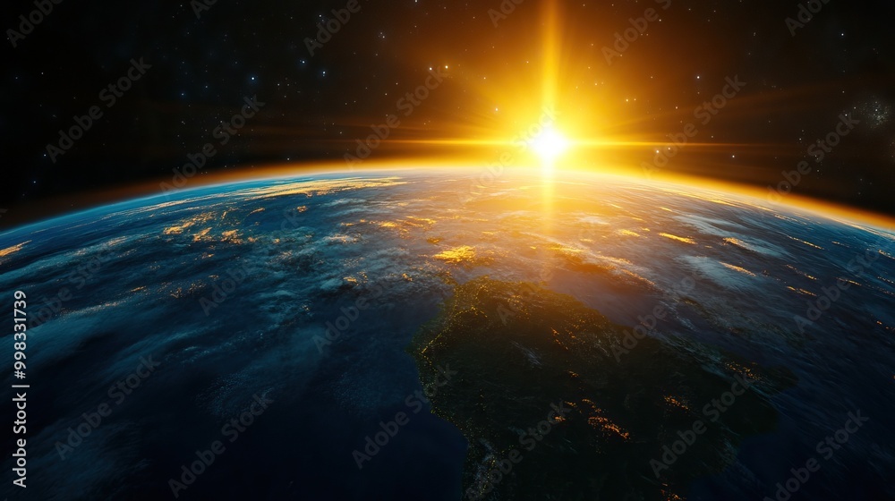 A breathtaking view of Earth from space during sunrise, showcasing vibrant colors and the curvature of the planet against the backdrop of the cosmos. A breathtaking view of Earth from space during sunrise, showcasing vibrant colors and the curvature of the planet against the backdrop of the cosmos.