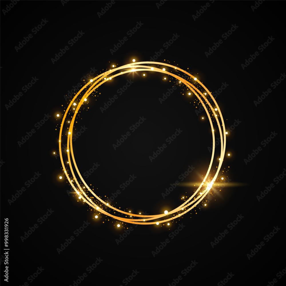 Vector illustration of circular frame with glitter effect background Vector illustration of circular frame with glitter effect background