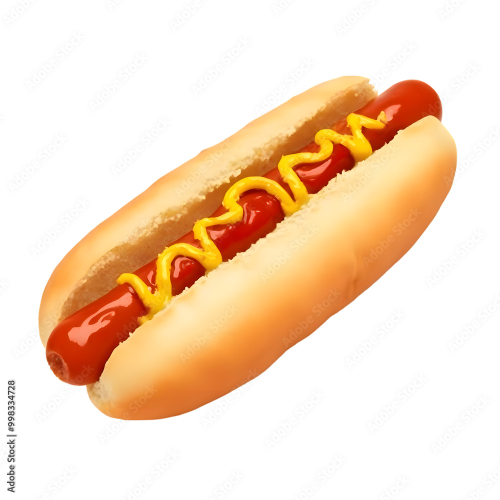 hot dog with mustard and ketchup isolated on a transparent background hot dog with mustard and ketchup isolated on a transparent background
