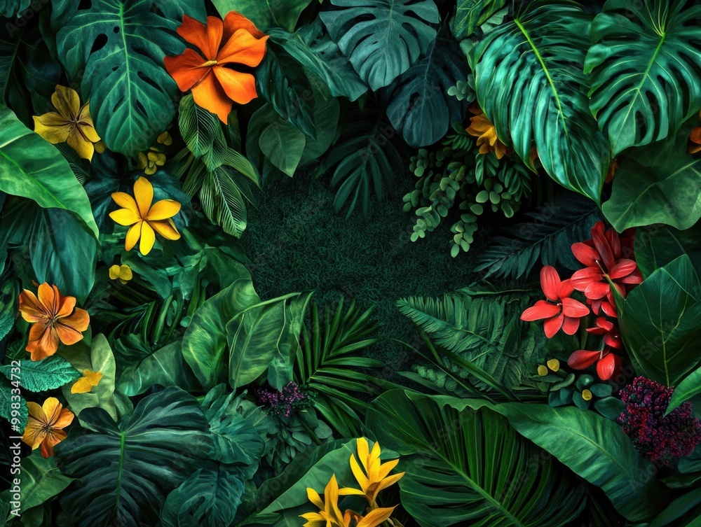 Naklejka premium Vivid Tropical Flora