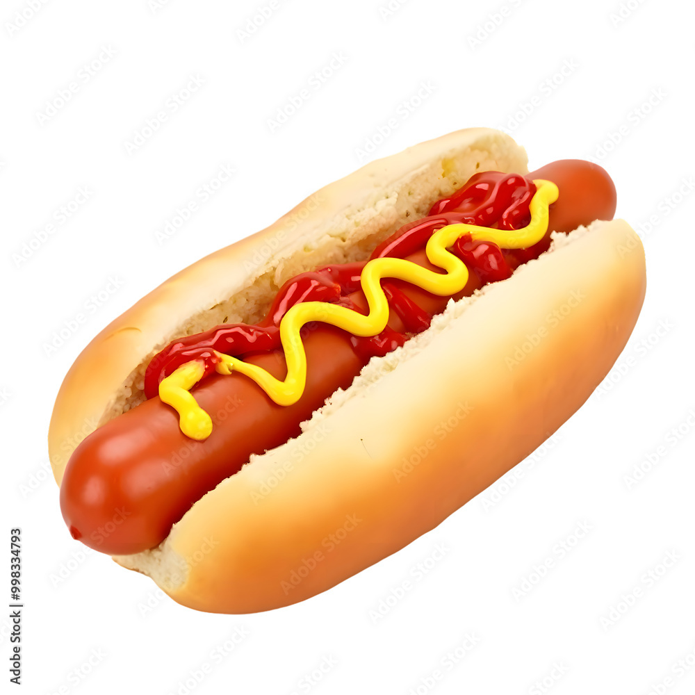 hot dog with mustard and ketchup isolated on a transparent background hot dog with mustard and ketchup isolated on a transparent background