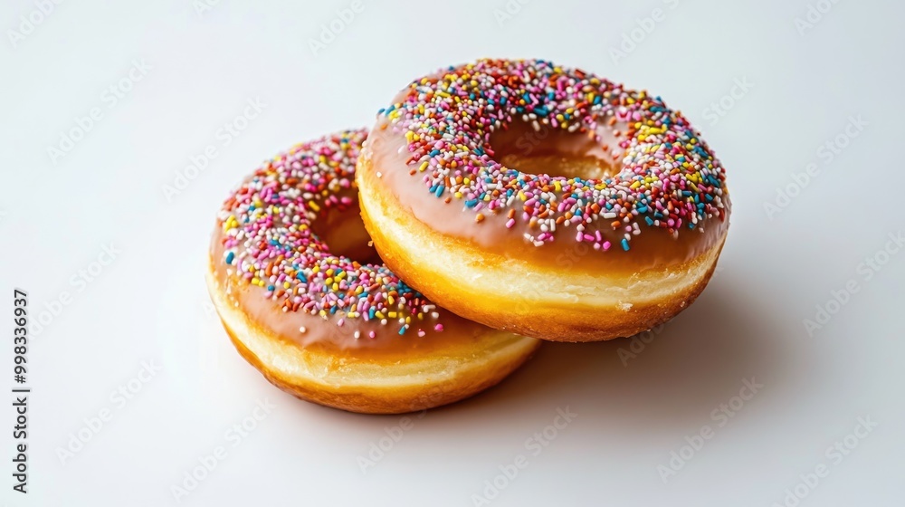 Delicious donuts on a white background Delicious donuts on a white background
