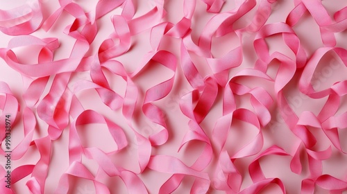 Pink Ribbons Background