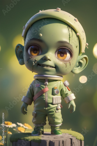 Chibi little zombie boy