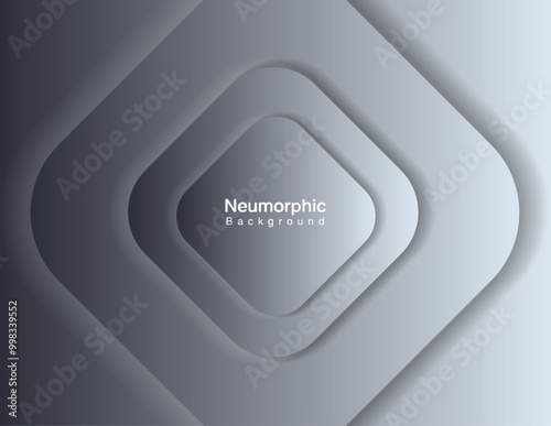 Neumorphic Backgrounds and Backdrops white tone oval pattern Layered, minimal style background, technology illustration, modern and business, template and banner composition for products.