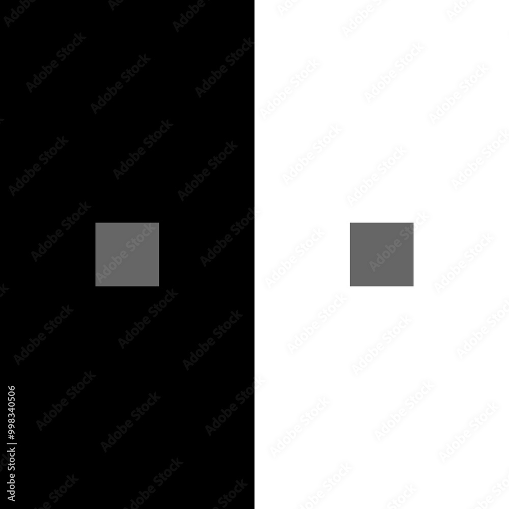 Contrast squares. Transparent PNG of Vector graphic optical illusion. The two small squares appear to be a different shade of grey, but they are exactly the same. Contrast squares. Transparent PNG of Vector graphic optical illusion. The two small squares appear to be a different shade of grey, but they are exactly the same.
