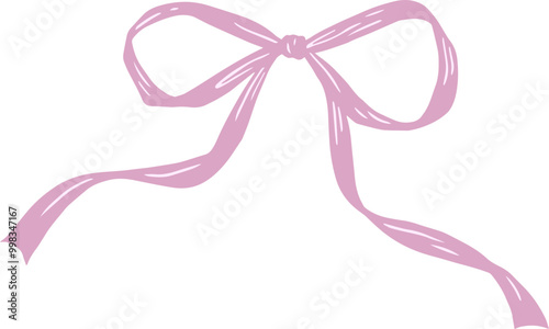 hand drawn ribbon with bow