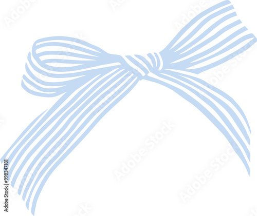 striped bow with ribbon