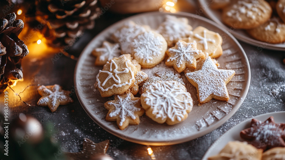 Deliciously decorated cookies on a festive table for National Cookie Day celebration Deliciously decorated cookies on a festive table for National Cookie Day celebration