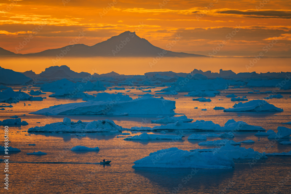 Disko Bay is a large bay on the western coast of Greenland.