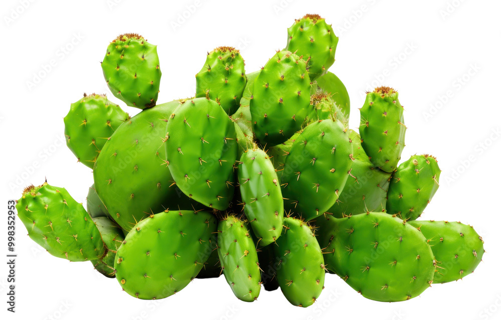 Fototapeta premium PNG Cactus plant white background freshness.