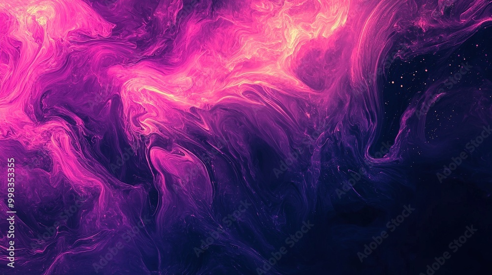 Black purple and pink abstract wavy background in vibrant colors. Ai generative Black purple and pink abstract wavy background in vibrant colors. Ai generative