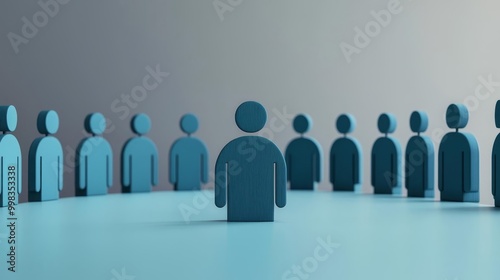 Strategic decisionmaking, people around conference table, 3D illustration photo