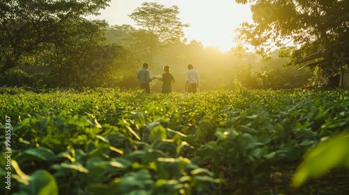 Serene Sunset in a Tea Plantation
