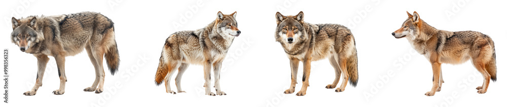 Stunning Collection of Realistic Wolves Isolated on Transparent Background for Wildlife Artwork Stunning Collection of Realistic Wolves Isolated on Transparent Background for Wildlife Artwork