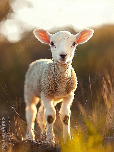 A closeup of a curious whit...