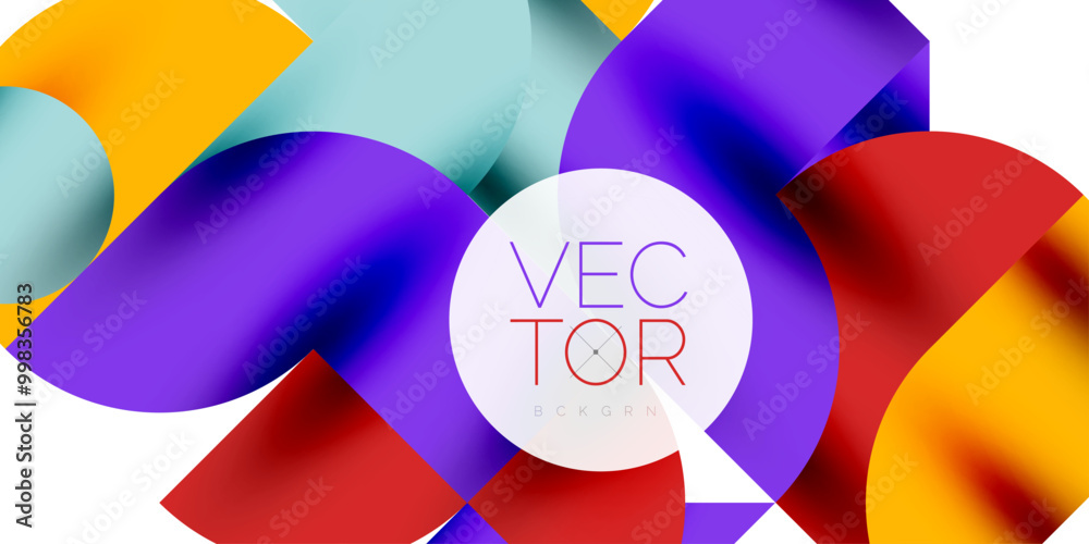 Tech minimal circular shapes geometric art. Vector modern circles Tech minimal circular shapes geometric art. Vector modern circles