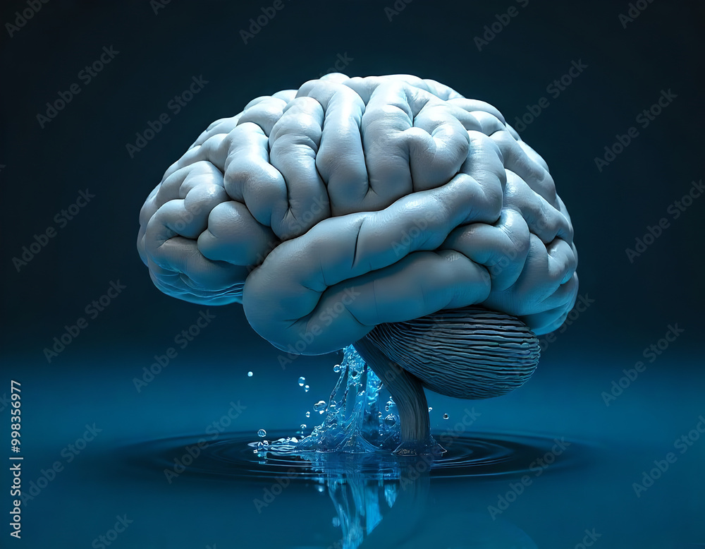 A brain slowly being formed out of flowing water, symbolizing fluid thoughts. A brain slowly being formed out of flowing water, symbolizing fluid thoughts.