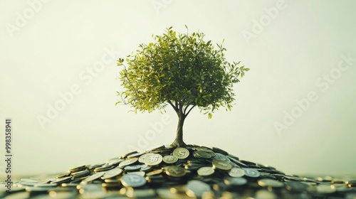 Conceptual image representing smart investments leading to prosperity and growth