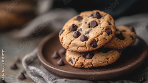 Enjoying freshly baked chocolate chip cookies on National Cookie Day with warm textures and flavors