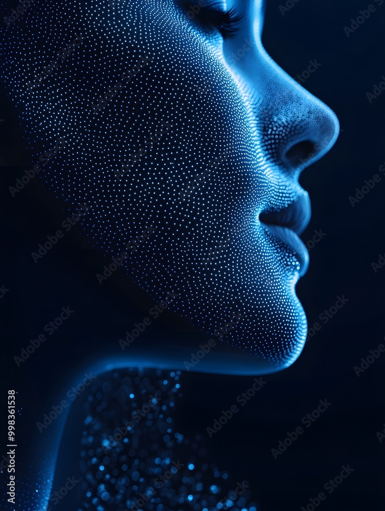 Abstract Glowing Effect on Skin Surface Abstract Glowing Effect on Skin Surface