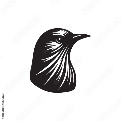 bird head silhouette vector