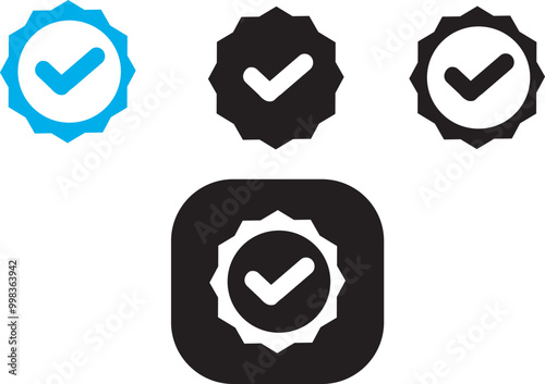 set of icos for web: verified accont symbol
