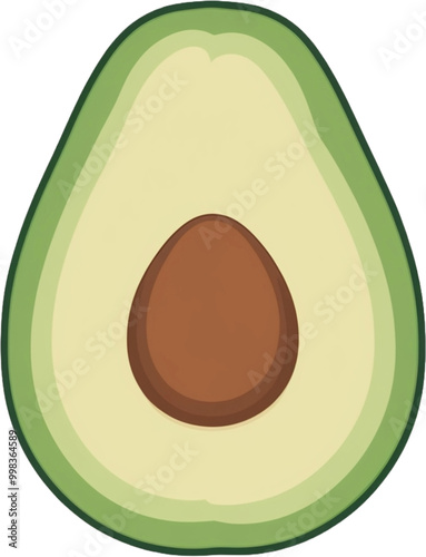 illustration of an avocado