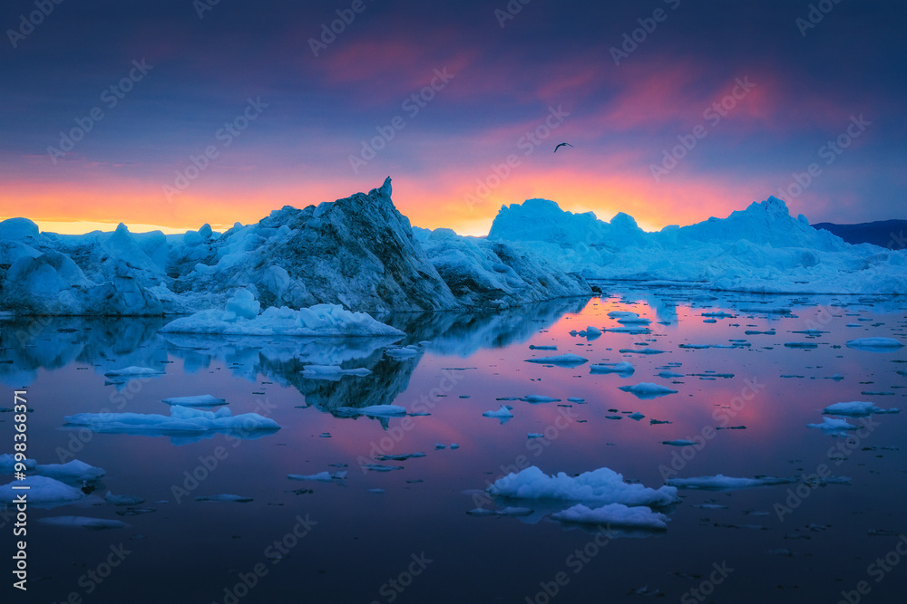Disko Bay is a large bay on the western coast of Greenland.