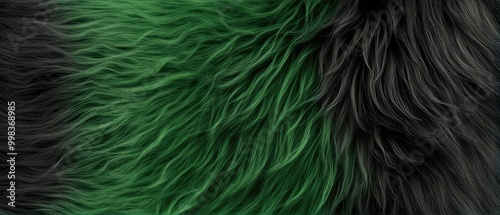 Green and Black Fur Texture