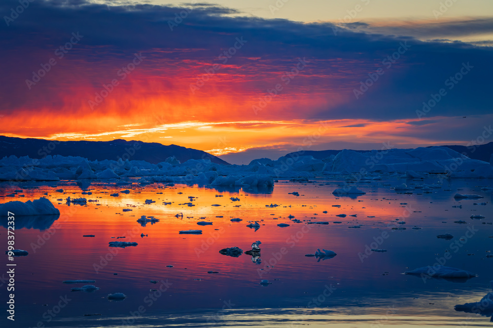 Disko Bay is a large bay on the western coast of Greenland.