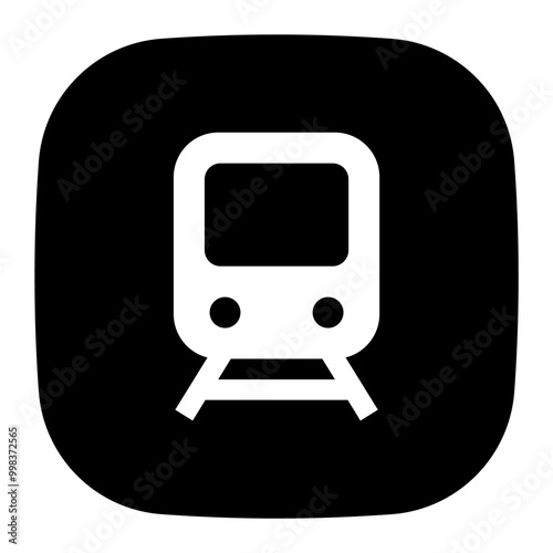 Train icon. train, railway, transportation, transport, travel, locomotive. Vector icon illustration