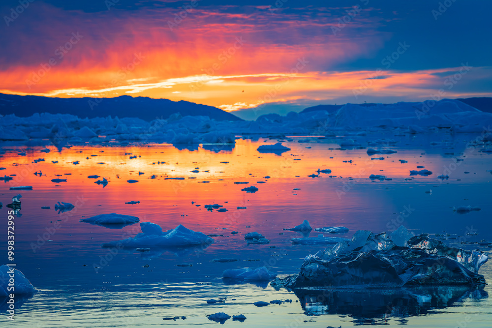 Disko Bay is a large bay on the western coast of Greenland.