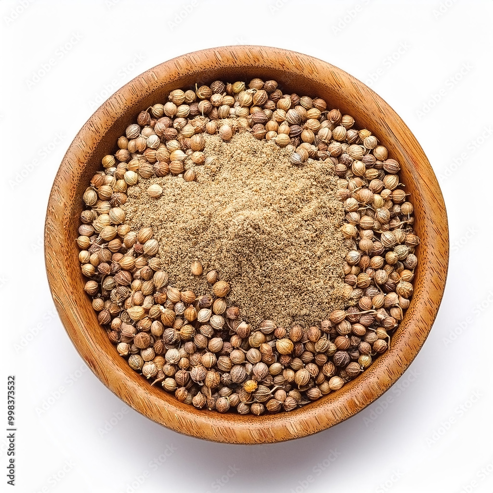 Coriander seeds isolated over white background Coriander seeds isolated over white background