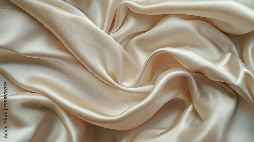 roll of cloth beige  antique satin fabric