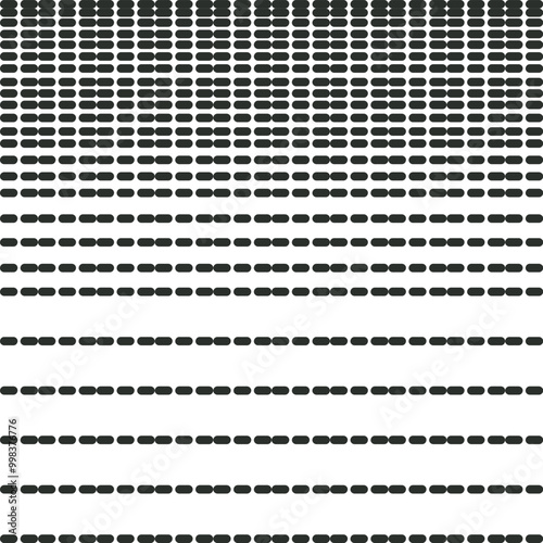 Elongated small dots create a texture with increased density towards the top.