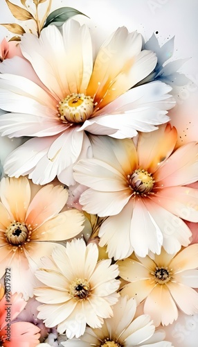 decorative floral wallpaper background