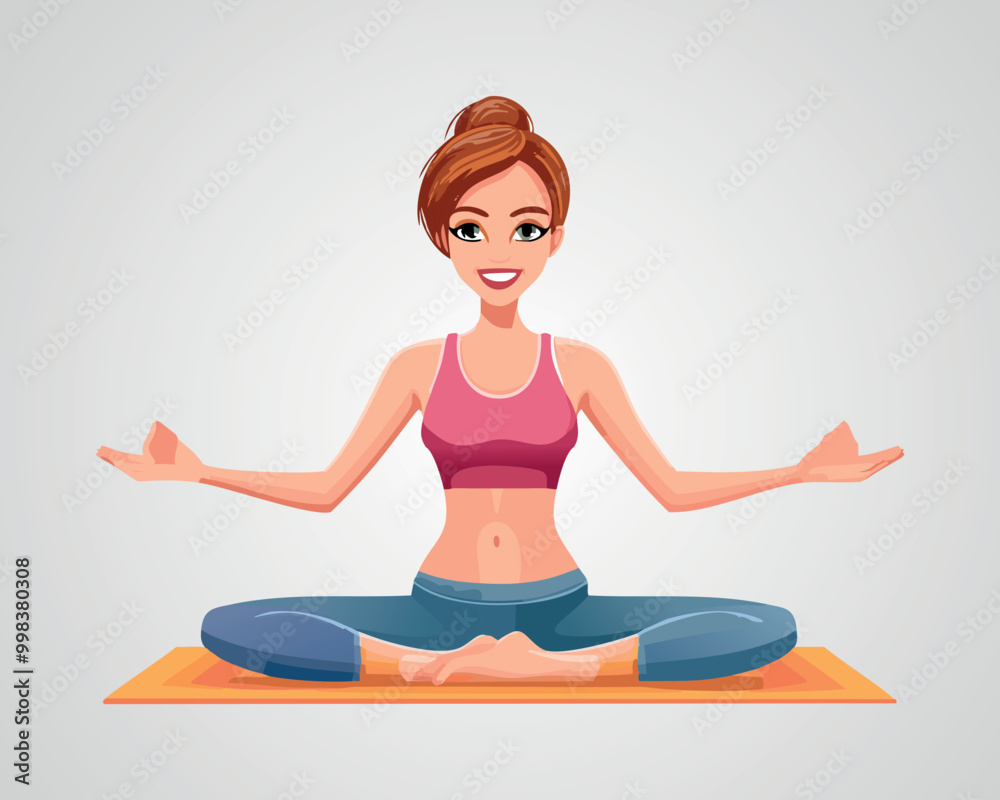 Yoga Woman Illustration - Meditation and Wellness Art Yoga Woman Illustration - Meditation and Wellness Art
