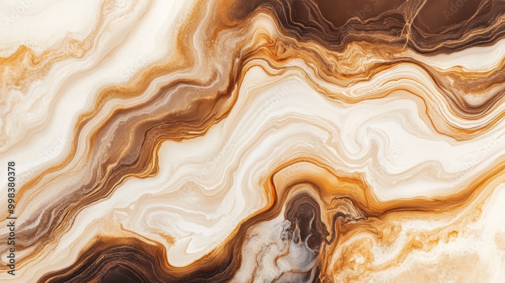 Coffee and cream swirl together to form a striking marbled pattern of rich brown and creamy white, evoking warmth and comfort. Generative AI Coffee and cream swirl together to form a striking marbled pattern of rich brown and creamy white, evoking warmth and comfort. Generative AI