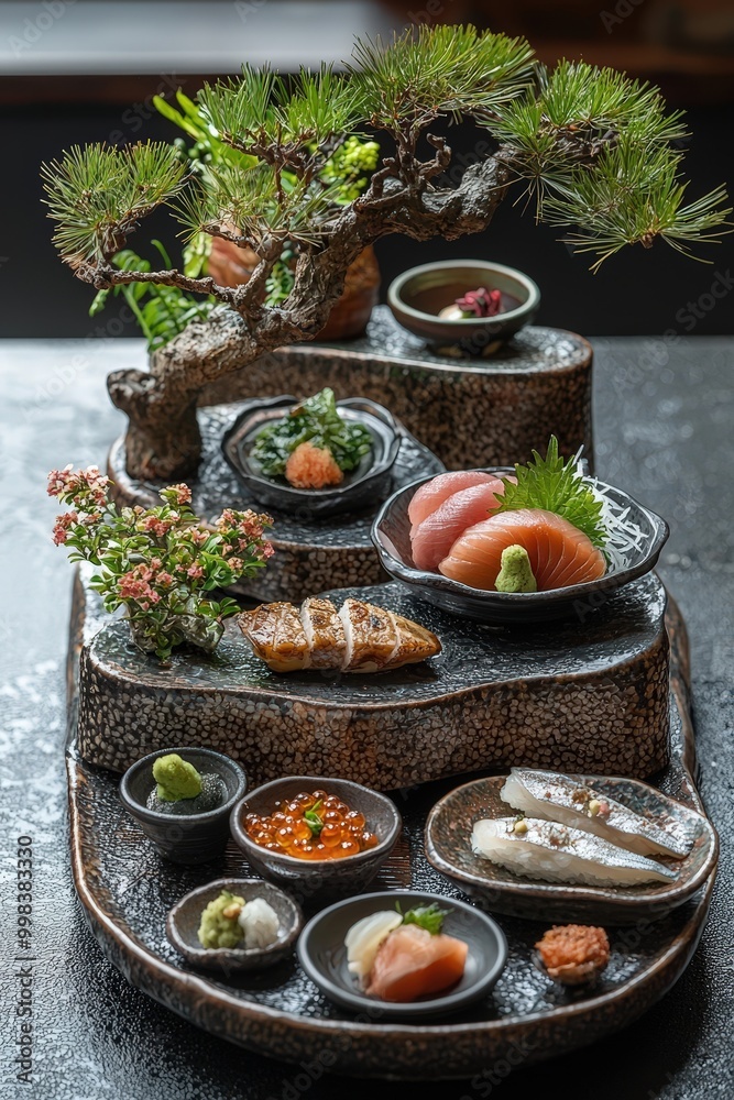 Kaiseki - A traditional multi-course Japanese meal showcasing seasonal ingredients and elegant preparation.