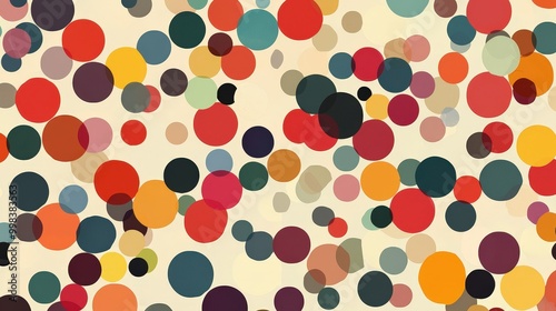 Minimalist Dots: Craft an abstract background with a minimalist approach, featuring an array of dots in varying sizes and colors, spaced strategically for visual balance.