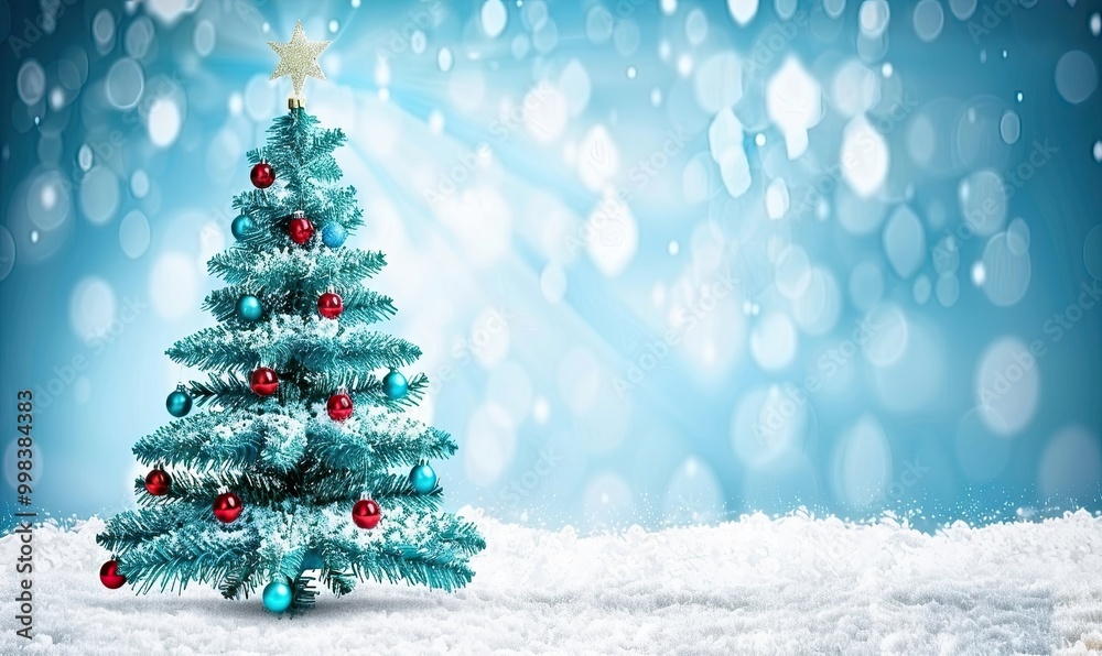 Obraz premium Christmas background. Christmas tree . Realistic design. Copy Space