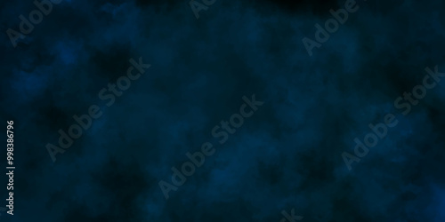 Abstract dark blue watercolor cloudiness, mist, or smog background. Dark navy blue sky with black background and blurred pattern. Vivid textured aquarelle painted art design background.	
