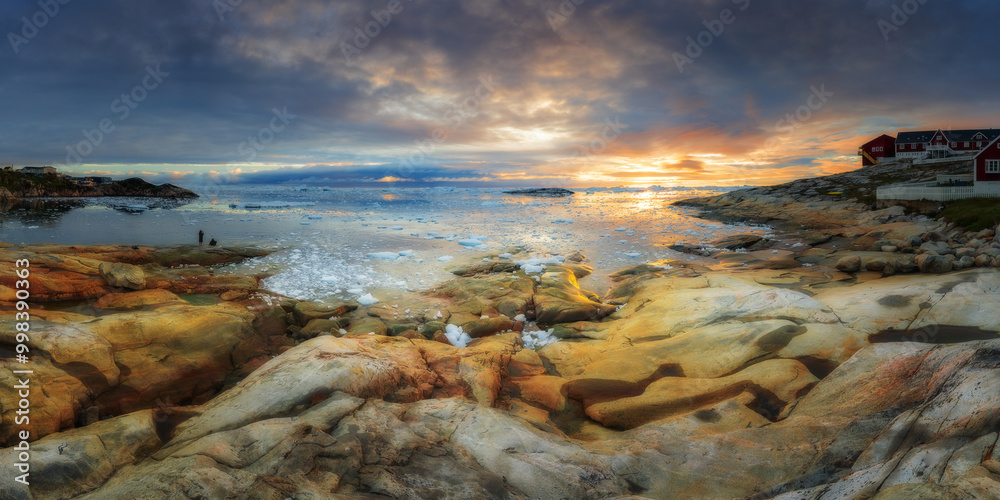 Disko Bay is a large bay on the western coast of Greenland.